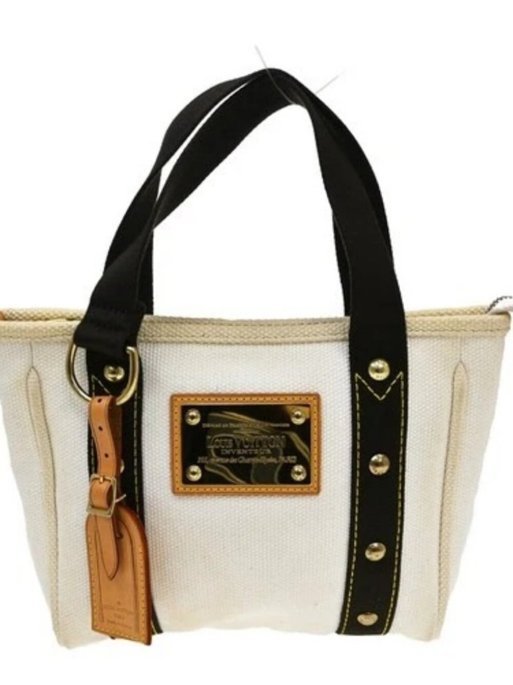 Best06 Louis Vuitton White Antigua Cabas PM Tote Bag M40039 FL0095 BQ01121